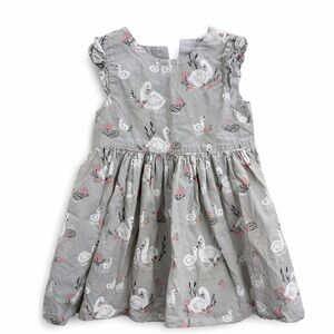 H&M Swan Print Baby Dress 12-18M Cottagecore Cute Party Easter Spring